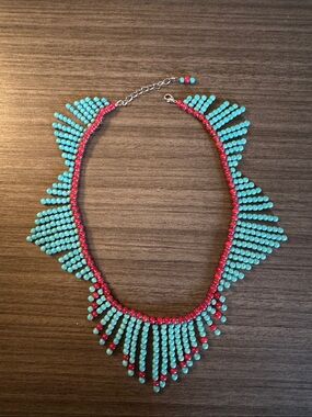 Southwest Necklace-Turquoise & Coral